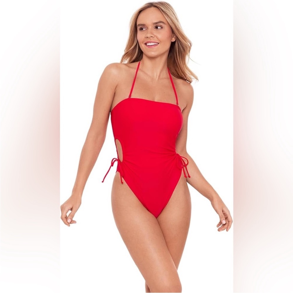 NWT Sports Illustrated red cut out one piece swimsuit - Picture 8 of 10